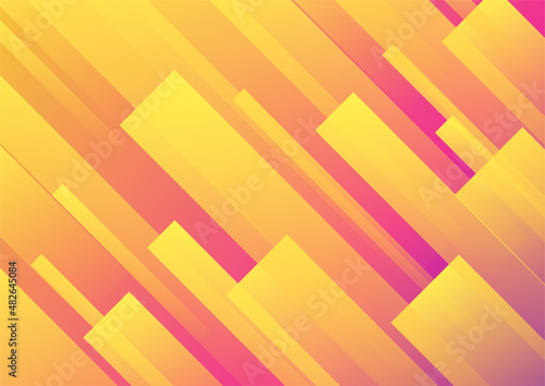 Modern colorful abstract geometric background. Minimal trendy geometric background. Presentation title slide design template with dynamic shapes composition.