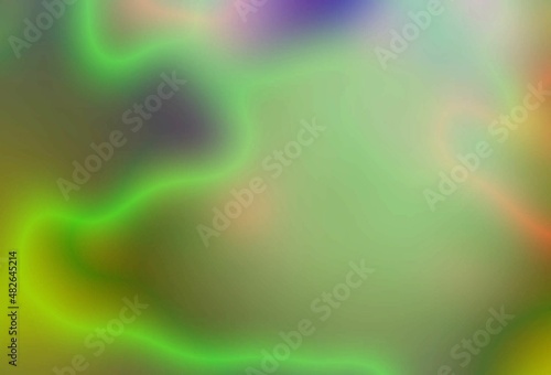 Unfocused green abstract background. Blurry lines and spots. Background for the cover of a laptop, notebook.