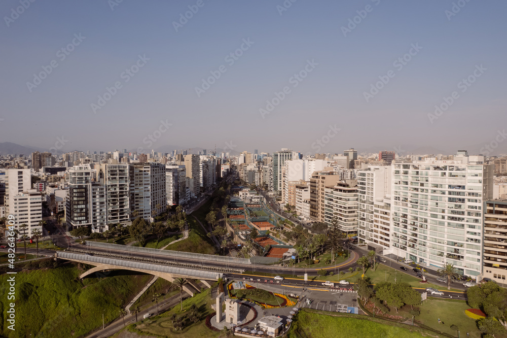 view lima, Perú aerial photogtaphy