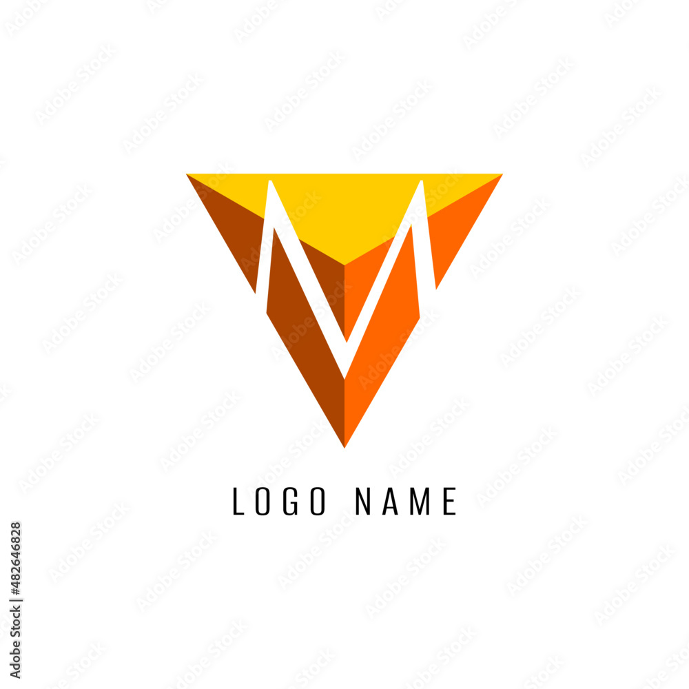 3d triangle logo vector illustration with initial name 3d triangle logo vector illustration with initial name