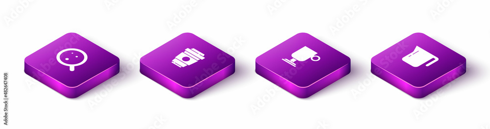 Set Isometric Coffee cup, to go, Irish coffee and pot icon. Vector Set Isometric Coffee cup, to go, Irish coffee and pot icon. Vector