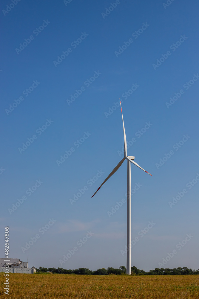 Wind generator installed in the middle of nature Wind generator installed in the middle of nature