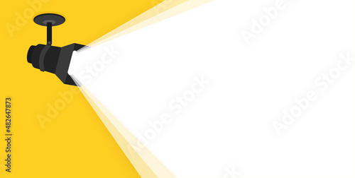 Banner spotlight background. Vector illustration