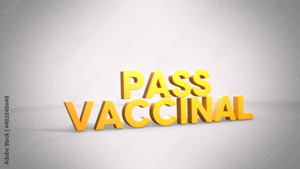 pass vaccinal jaune fond blanc
