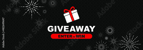 giveaway sign on white background	