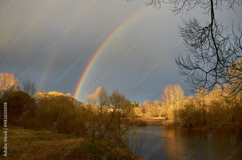 rainbow over the river rainbow over the river