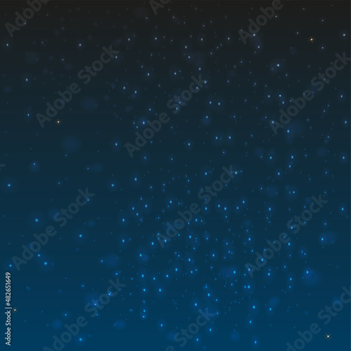 Small bright dot lights on dark background. Vector stock illustration.