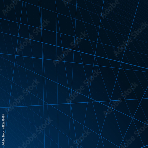 Abstract background with dark blue lines. Dark blue futuristic texture. Vector illustration.