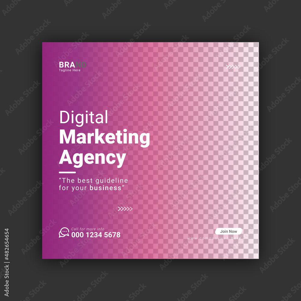 Digital business marketing social media banner design template vector Digital business marketing social media banner design template vector