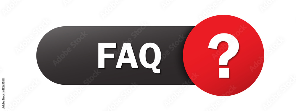 FAQ black and red vector web button FAQ black and red vector web button