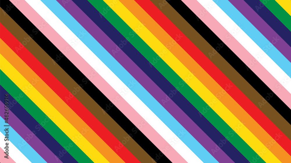 Pride Background With Lgbtq Pride Flag Colours. Rainbow Stripes Background  In Lgbt Gay Pride Wallpaper Stock Vector | Adobe Stock