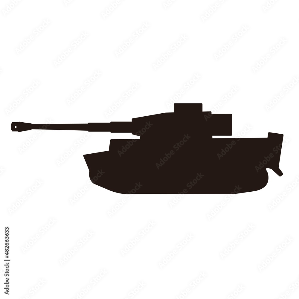 Fototapeta premium vintage german war world 2 tank silhouette vector design