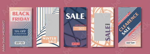 Trendy editable Instagram Stories template. Social media design. vector illustration.