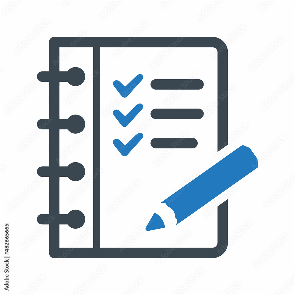 Checklist icon. Vector and glyph Checklist icon. Vector and glyph