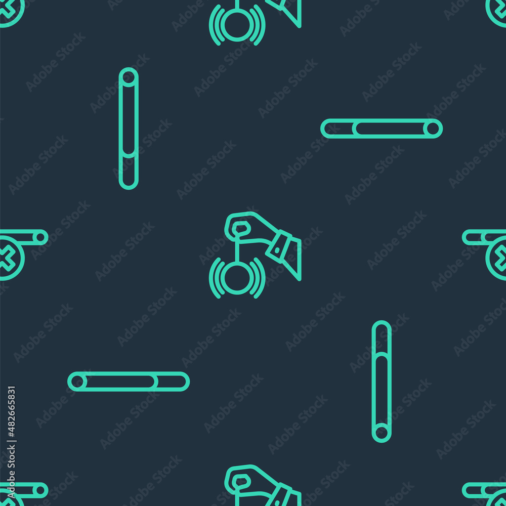 Set line Hypnosis, Cigarette and No smoking on seamless pattern. Vector Set line Hypnosis, Cigarette and No smoking on seamless pattern. Vector