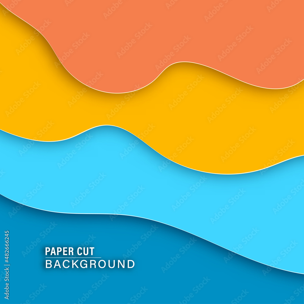 Abstract papercut background, color carve art Abstract papercut background, color carve art