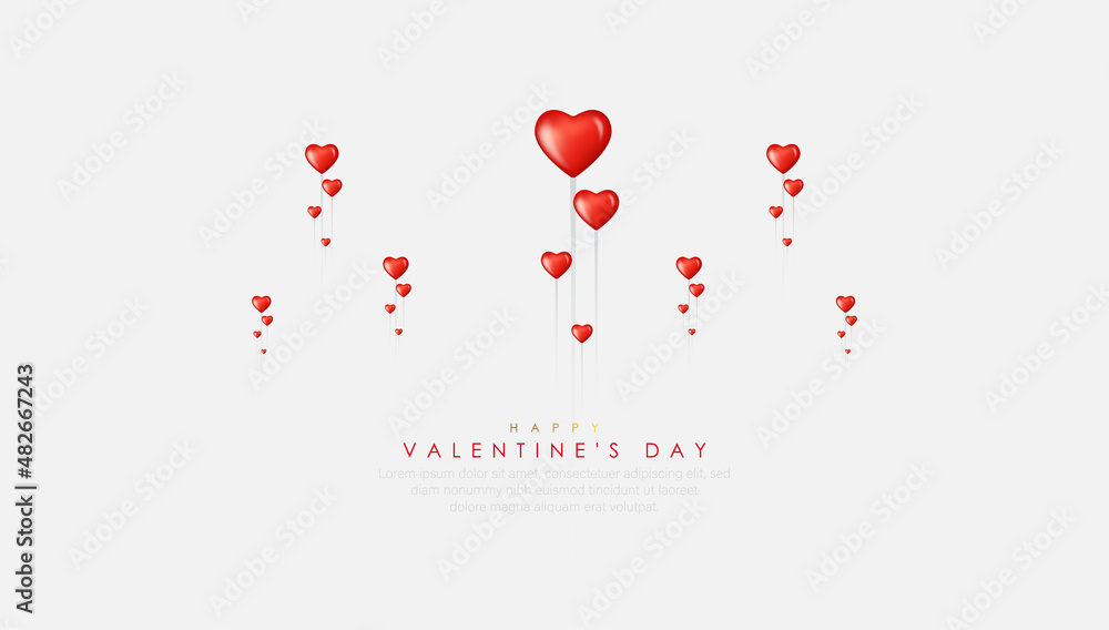 Valentines hearts with gift box.Vector symbols of love in shape of heart for Happy Valentine's Day. vector