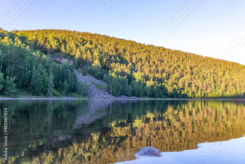 Big Satka river in the vicinity of Satka city, Chelyabinsk region, South Ural, Russia