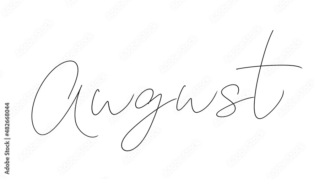 August handlettering monoline August handlettering monoline