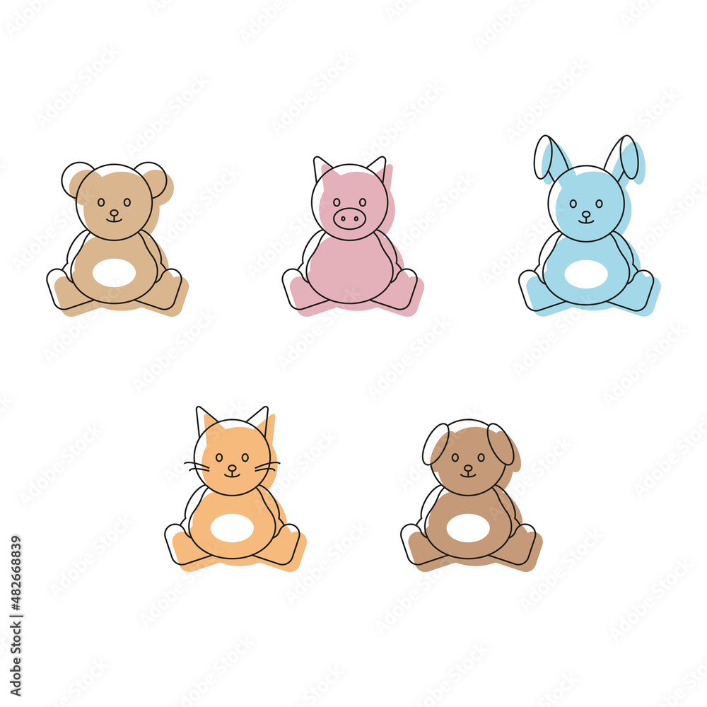 Plush toy icons Plush toy icons
