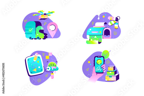 Process of ordering online, designing and delivery