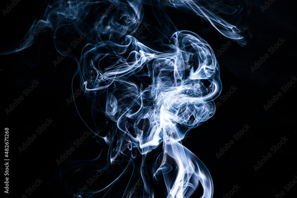 Fototapeta premium Smoke on a black background