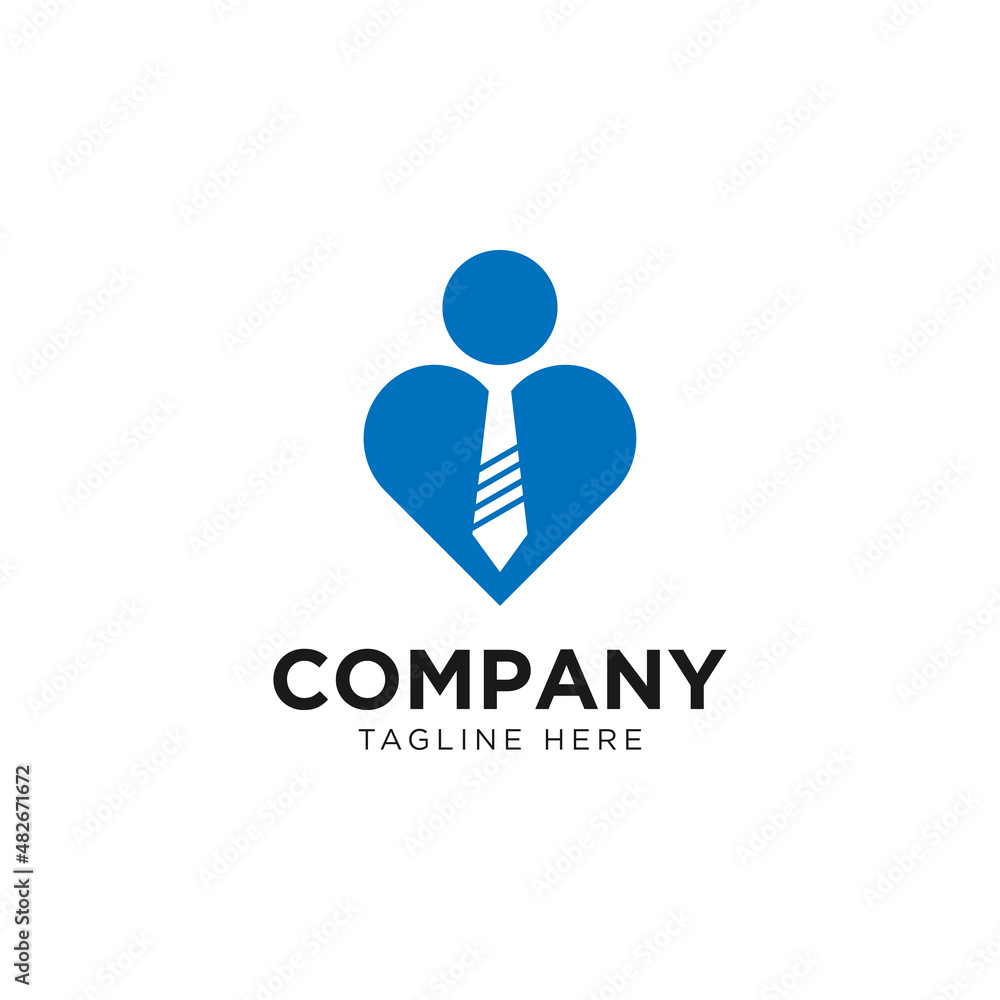Love Job Logo Design Vector Template Love Job Logo Design Vector Template