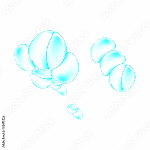 C. albicans candida. Pathogenic yeast-like fungi of the Candida type morphological structure. Vector illustration.
