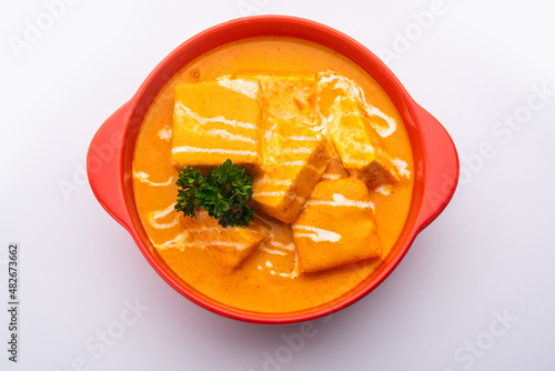 Paneer Butter Masala or Cheese Cottage Curry photo