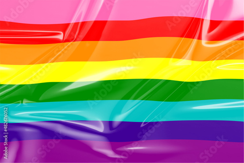 LGBT Pride Rainbow Flag. LGBT rights concept.