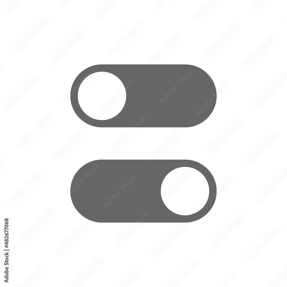 Toggle switch vector icon. Toggle switch vector icon.