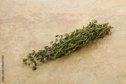 Fresh aroma green herb Thyme seasoning