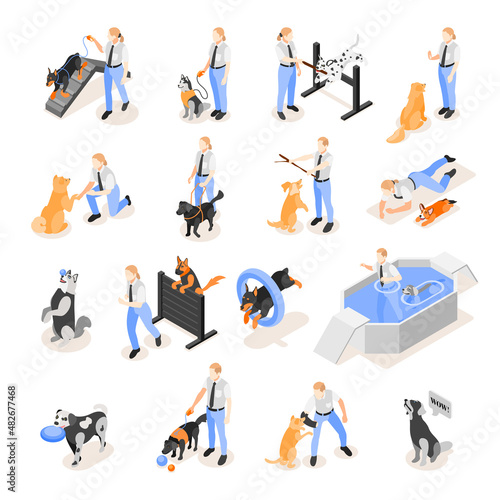 Dog School Icons Collection © Macrovector