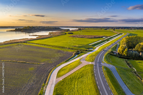 Aerial view of Coastal region IJsselmeer