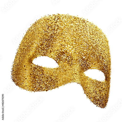 3D sequined carnival mask