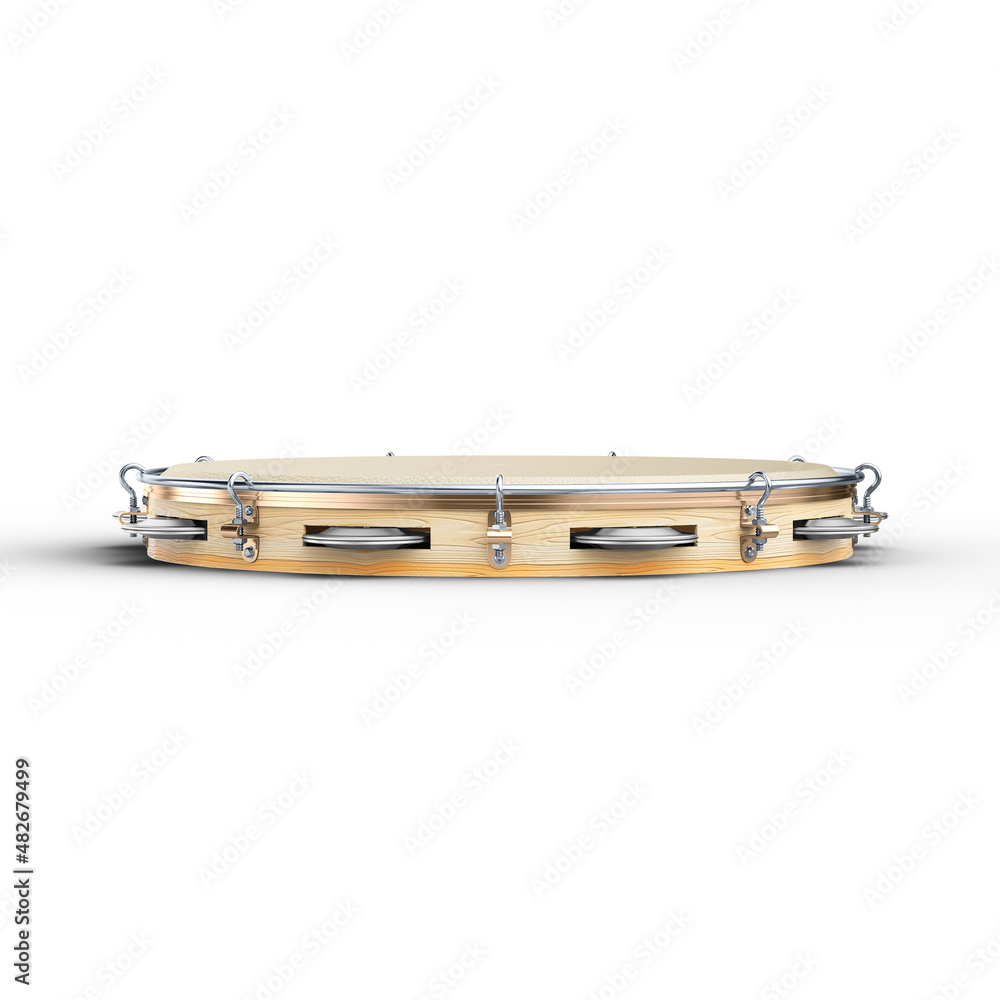 Tambourine illustration 3D Tambourine illustration 3D