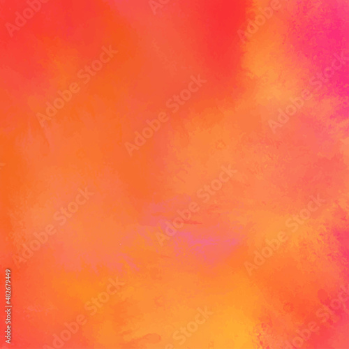Abstract vector hand-drawn watercolor background. Colorful template. There is...