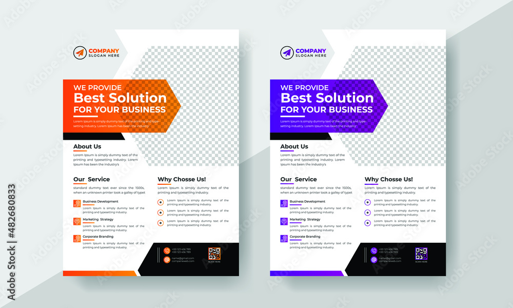 Corporate business agency flyer template, modern business flyer design, business flyer template