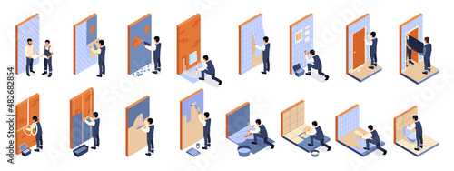 Home Repair Isometric Color Set