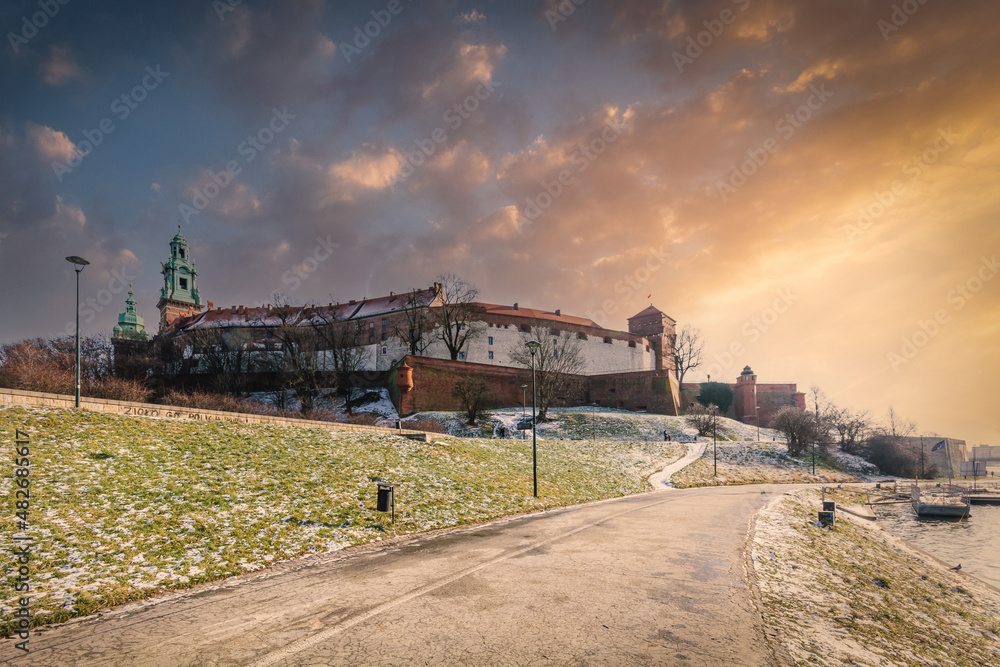 Wawel Castle in the city of Krakow, Poland. Wawel Castle in the city of Krakow, Poland.