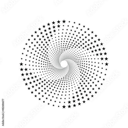 Halftone circular frame logo. Circle dots isolated on the white background. Fabric design element.Halftone circle dots texture. Vector design element for various purposes