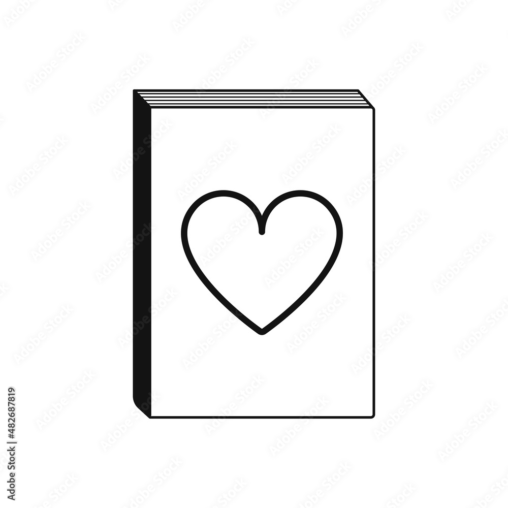 Book love concept logotype template design.