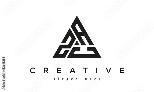 ZAC creative tringle three letters logo design photo