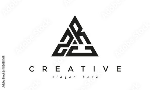 ZRC creative tringle three letters logo design photo