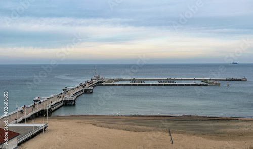 Old wooden pier in Sopot  Baltic Sea coast