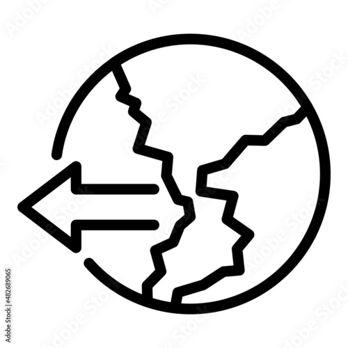 Travel world icon outline vector. Around globe. Global map
