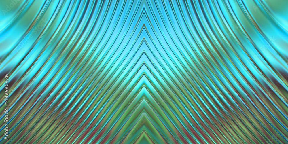 3D illustration of colorful wavy reflective design wallpaper. Graphic illustration for wallpaper, banner, background, card, book cover or website. Abstract glossy background. 3D illustration of colorful wavy reflective design wallpaper. Graphic illustration for wallpaper, banner, background, card, book cover or website. Abstract glossy background.