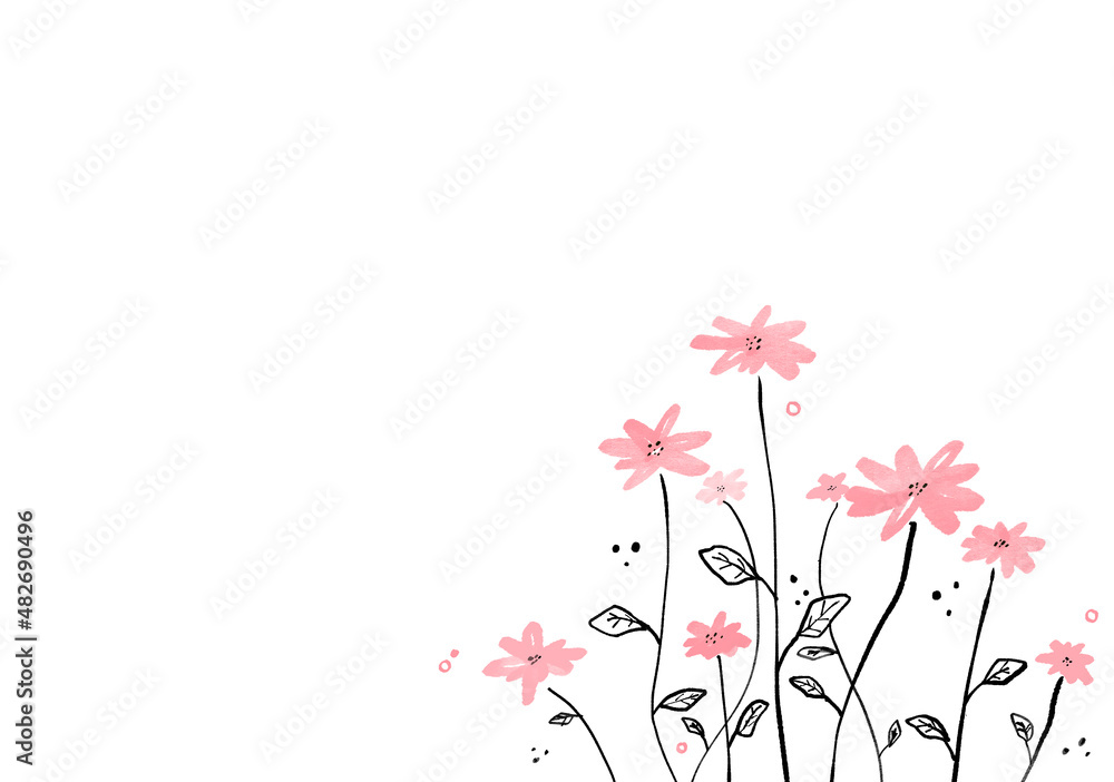 花　イラスト　Flower illust