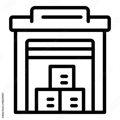 Warehouse digital icon outline vector. Management control. Supplier system