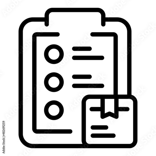 Inventory control icon outline vector. Digital management. System product